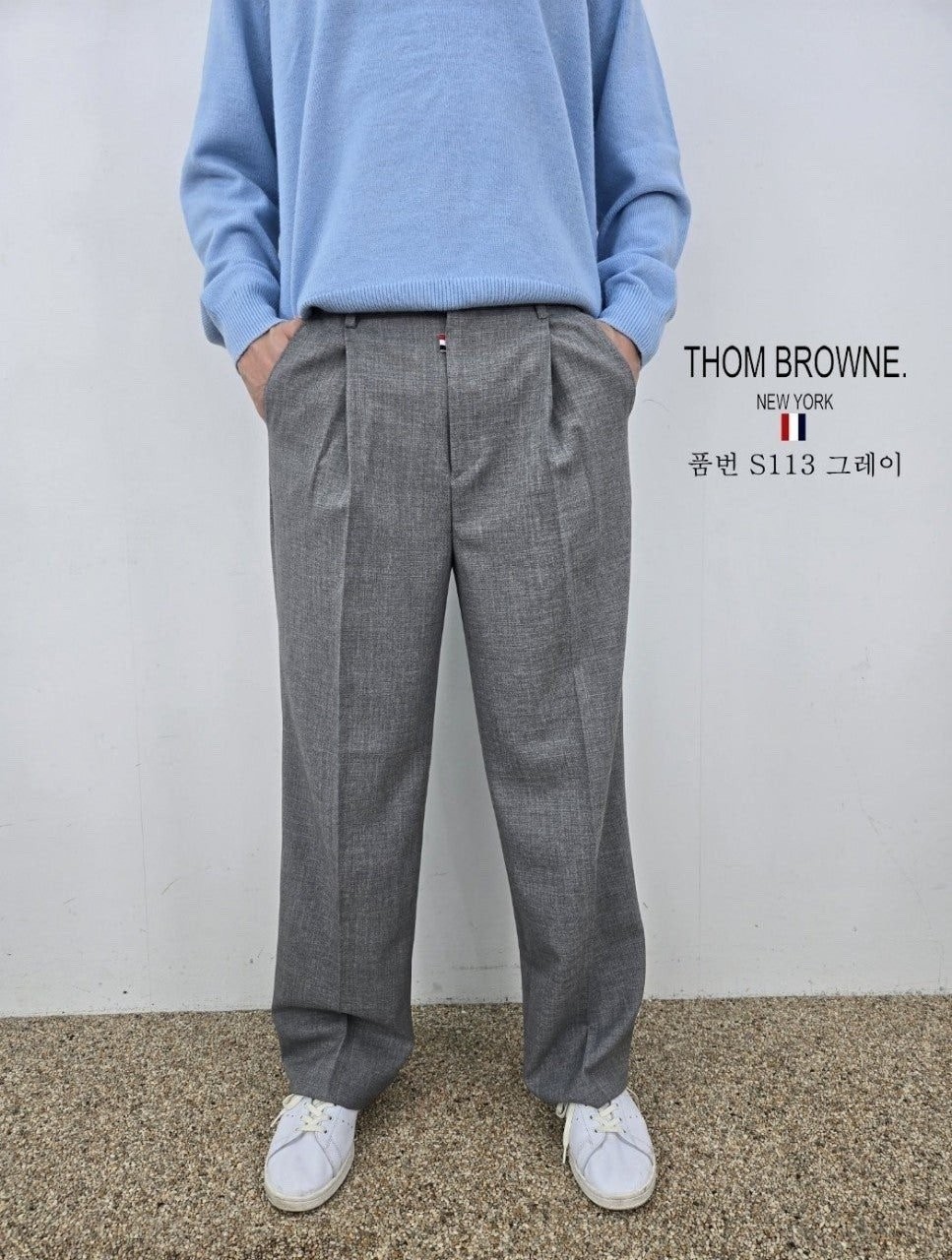 TB 린넨 면 옆밴딩 와이드 슬렉스