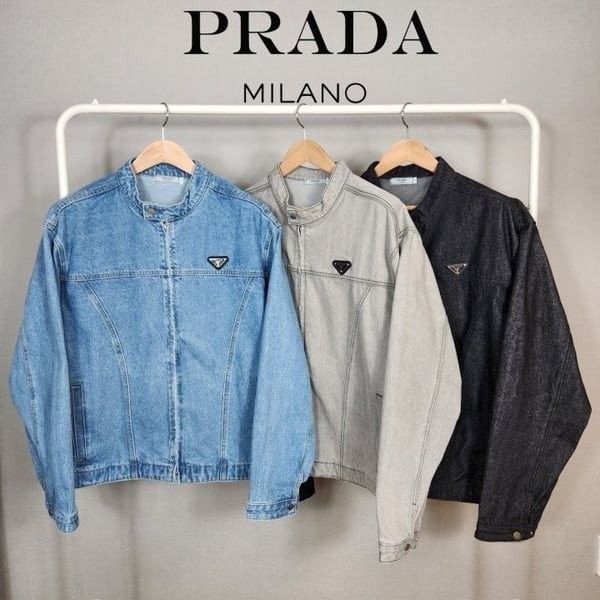 PRD 오버핏 라이더 청자켓