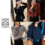 LOE 자수 체크 레이어드 가디건