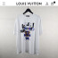 수입 LV cow 프린팅 라운드 티셔츠 남여공용 화이트