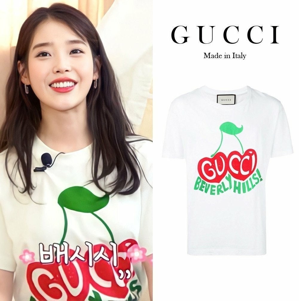 비버리힐즈(체리) 아이유 커플 반팔티셔츠 GU-2192