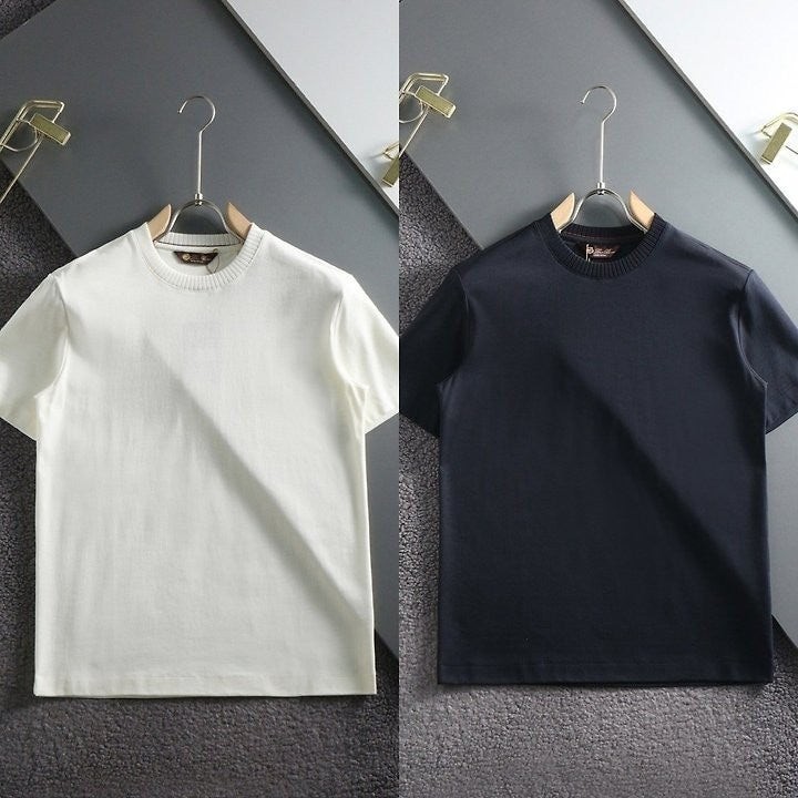 넥포인트 면실켓 라운드 티셔츠 LO-290