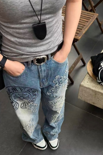 크롬하츠 [Chrome Hearts] 크롬하츠 로고 패턴 빈티지 데님 신상입고
