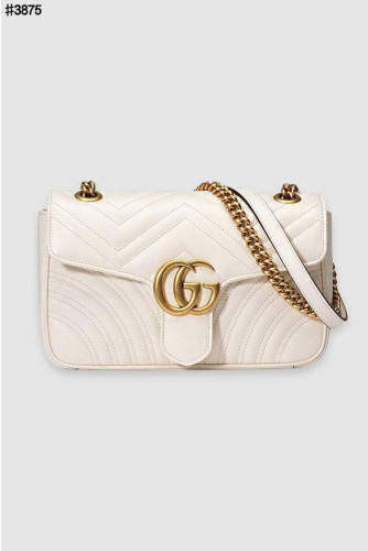 🍀 [GUCCI] 구찌 GG 마몽 마틀라쎄 미디엄 숄더백 화이트 🍀