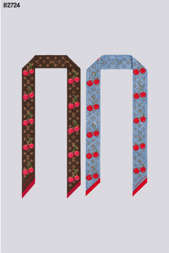 🍀 [LOUIS VUITTON] 루이비통 X 무라카미 다카시 모노그램 세리즈 체리 방도 스카프 🍀