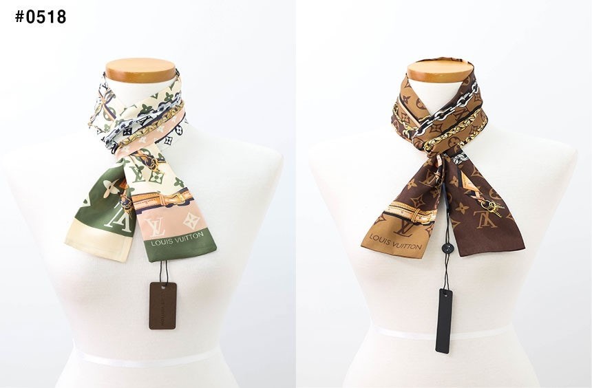 🍀 [LOUIS VUITTON] 루이비통 에스칼 컨피덴셜 실크 트윌리 (방도) 브라운 그린 🍀