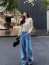 🍀 [CHANEL] 샤넬 여성 엠브로이드 CC 프린트 와이드 데님 팬츠 🍀