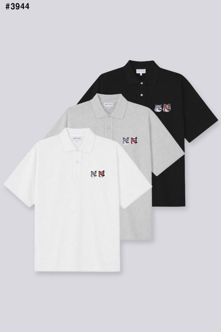 🍀 [MAISON KITSUNE] 메종키츠네 더블 폭스 헤드 패치 클래식 카라티 🍀