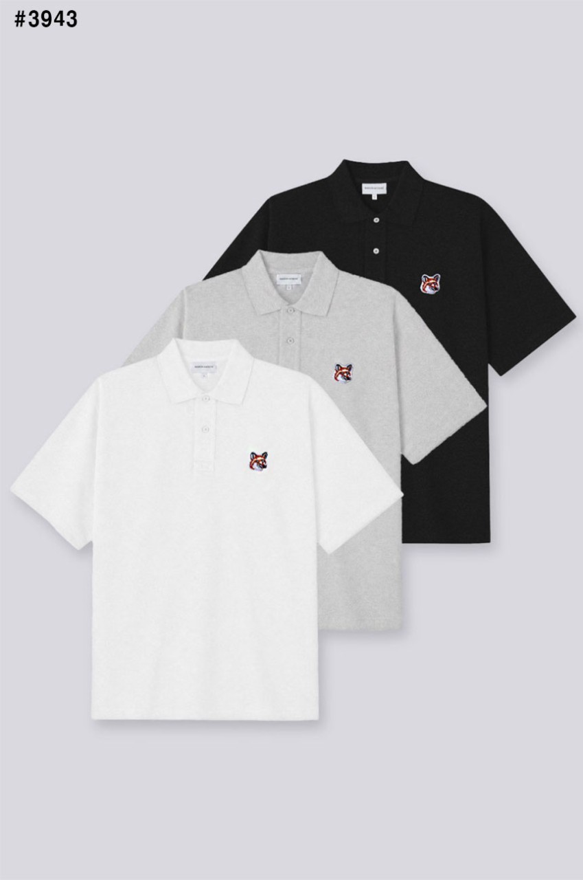 🍀 [MAISON KITSUNE] 메종키츠네 원폭스 헤드 패치 클래식 카라티 🍀