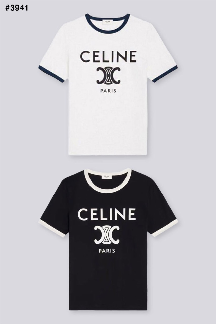 🍀 [CELINE] 셀린느 여성 트리오페 파리 코튼 티셔츠 🍀
