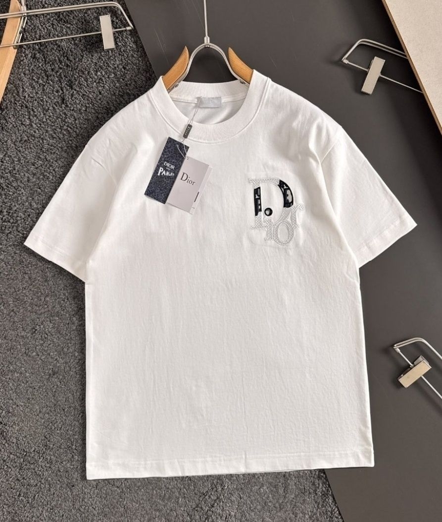 디올 [Christian Dior] 오블리크 엠브로이드 반팔 티셔츠