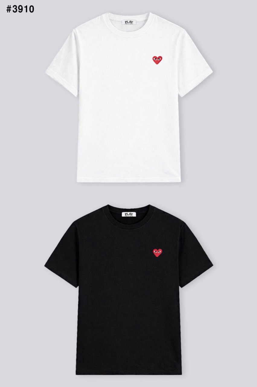 🍀 [Comme des Garcons] 꼼데가르송 레드 스몰하트 반팔 티셔츠 (스몰패치)🍀