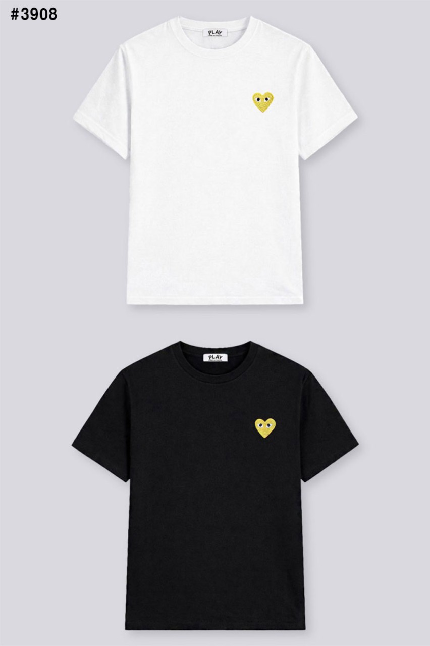 🍀 [Comme des Garcons] 꼼데가르송 골드 하트 반팔 티셔츠 🍀