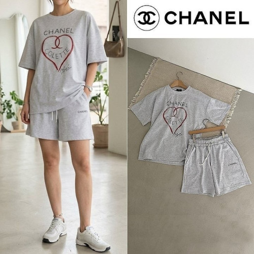 💕 샤* 하트 로고 오버핏 하프 셋업 ☆여성용☆