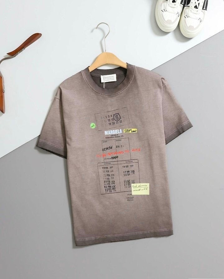 세컨드 라인인 MM6 데미지 워싱 반팔 티셔츠 MM-462