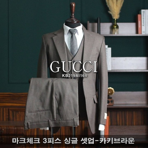 💕 구* 마크체크 3피스 싱글 셋업