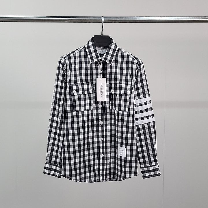 💕 톰* 사선완장 건클럽 체크 셔츠