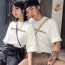 💕 발**** 레드페인팅 빈티지 폰트 반팔티