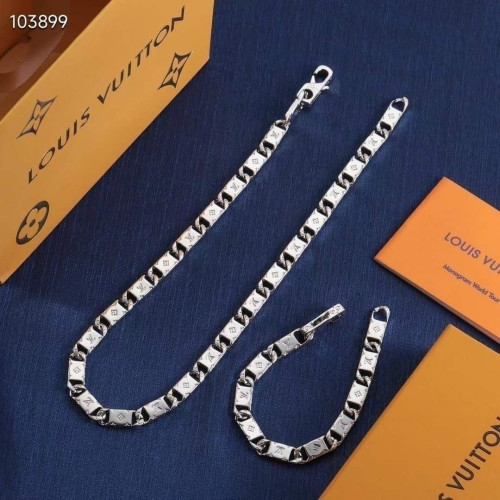 💕 루* 모노그램 체인 링크 세트 (Necklace & Bracelet)