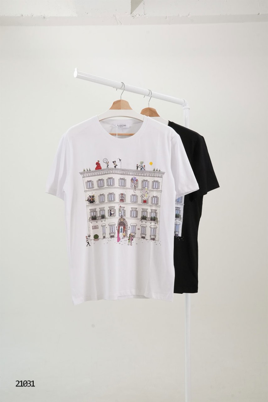 🔆 [VALENTINO] 발렌티노 셰 메종 발렌티노 디자인 프린팅 반팔 티셔츠 🔆