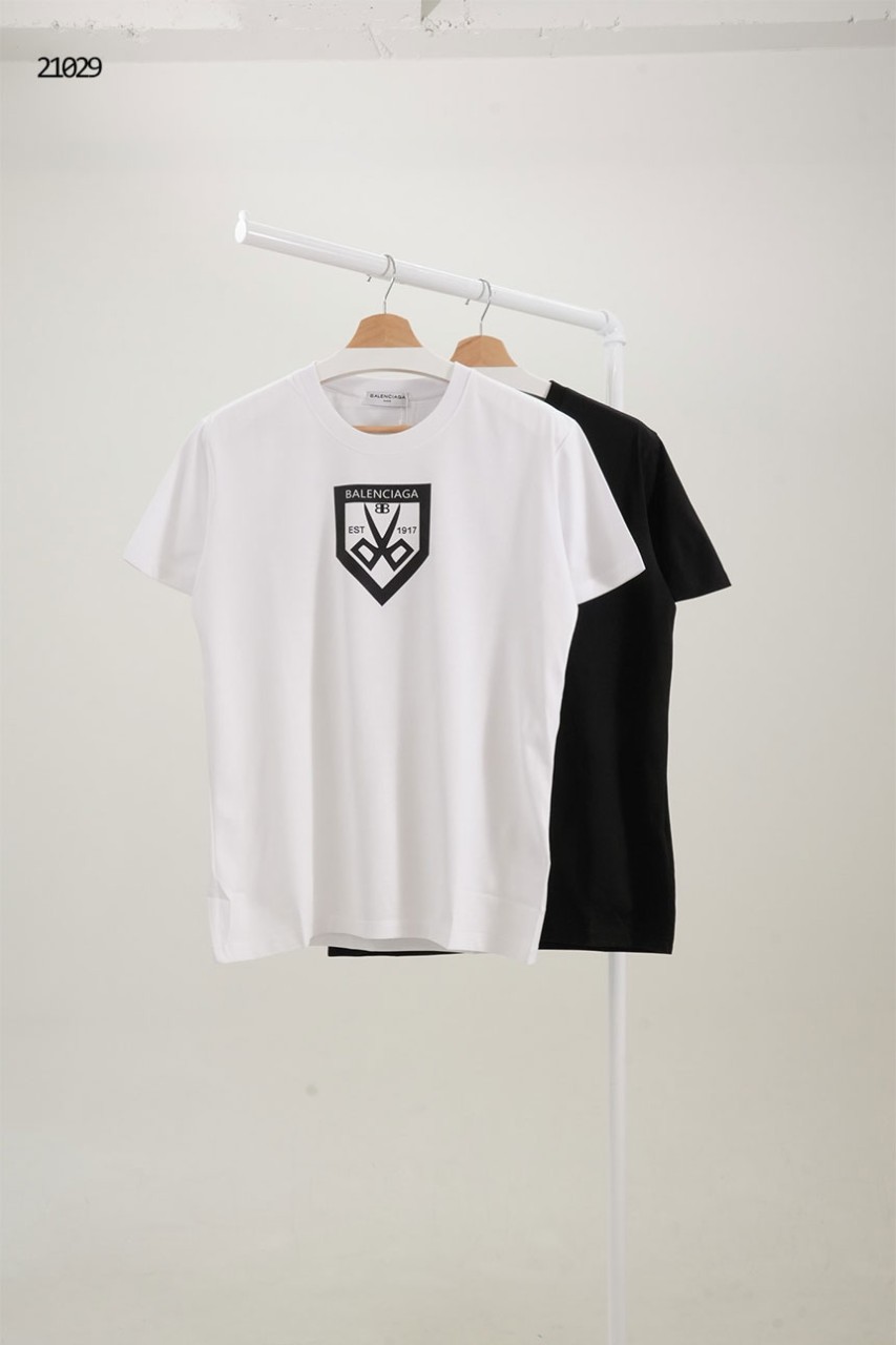🔆 [BALENCIAGA] 발렌시아가 시저스 플랫 디자인 프린팅 반팔 티셔츠 🔆