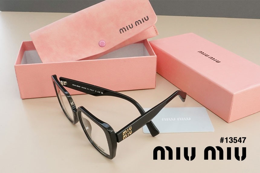 🔆 [MIU MIU] 미우미우 레터링 로고 오버사이즈 프레임 안경 🔆