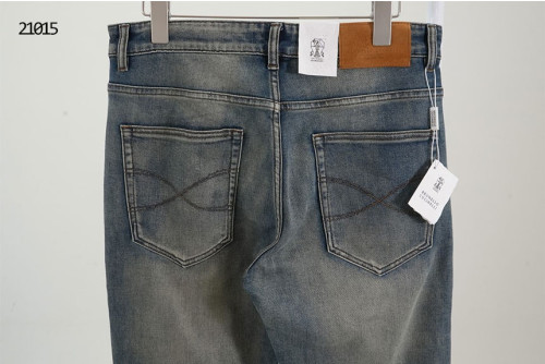 🔆 [BRUNELLO CUCINELLI] 브루넬로 쿠치넬리 헤리티지 레더 패치 워싱 데님 팬츠 🔆