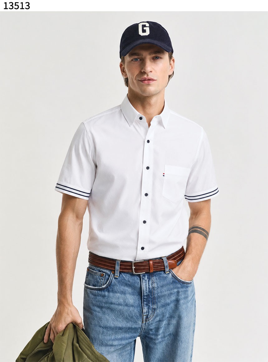 #톰브라운 [Thom Browne] 남성 삼선 커프 포플린 셔츠 신상입고💢 #상의 #셔츠 #13513