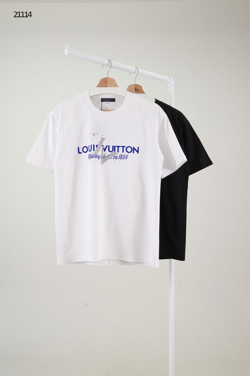 🔆 [Louis Vuitton] 루이비통 글리터 포인트 디자인 레터링 반팔 티셔츠 🔆