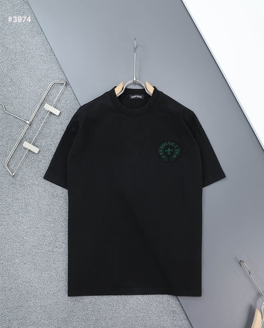 🍀 [Chrome Hearts] 크롬하츠 홀스슈 자수로고 빈티지 워싱 반팔 티셔츠 🍀