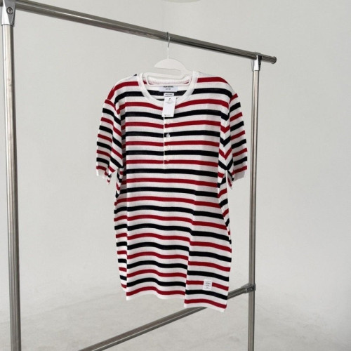 TB 라운드단가라 저지 니트 반팔