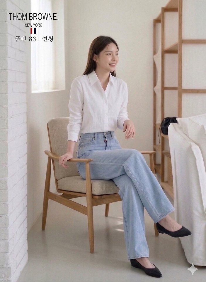 TB 밴딩 일자와이드 팬츠