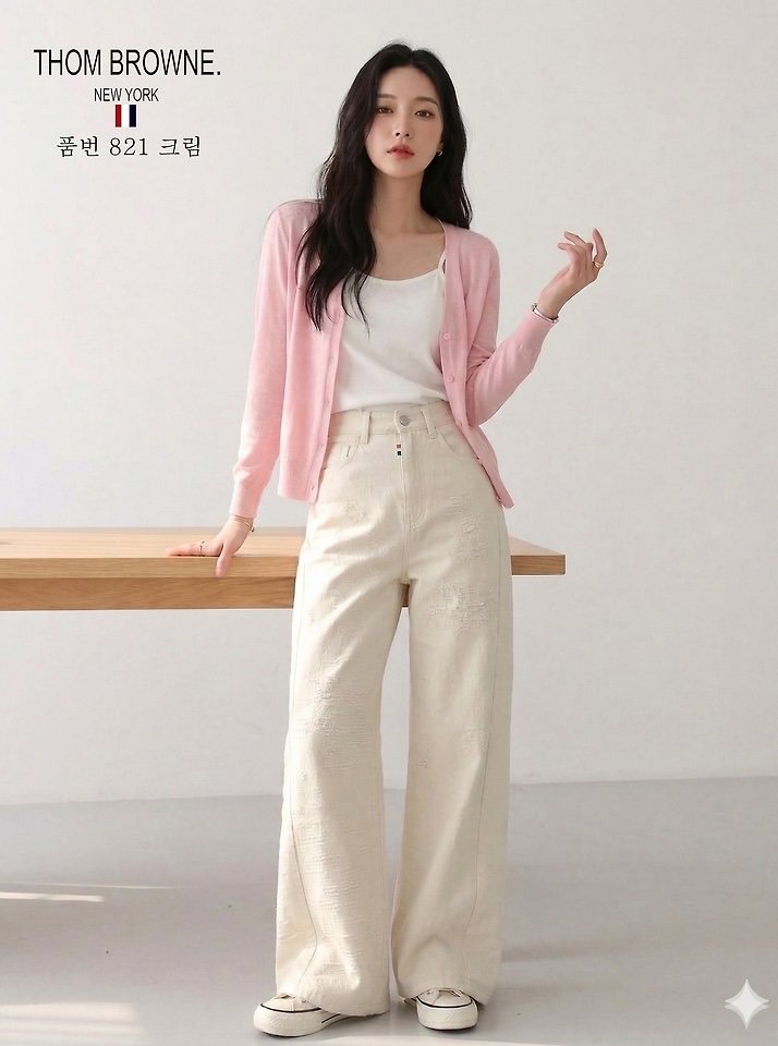 TB 절개 일자와이드 팬츠