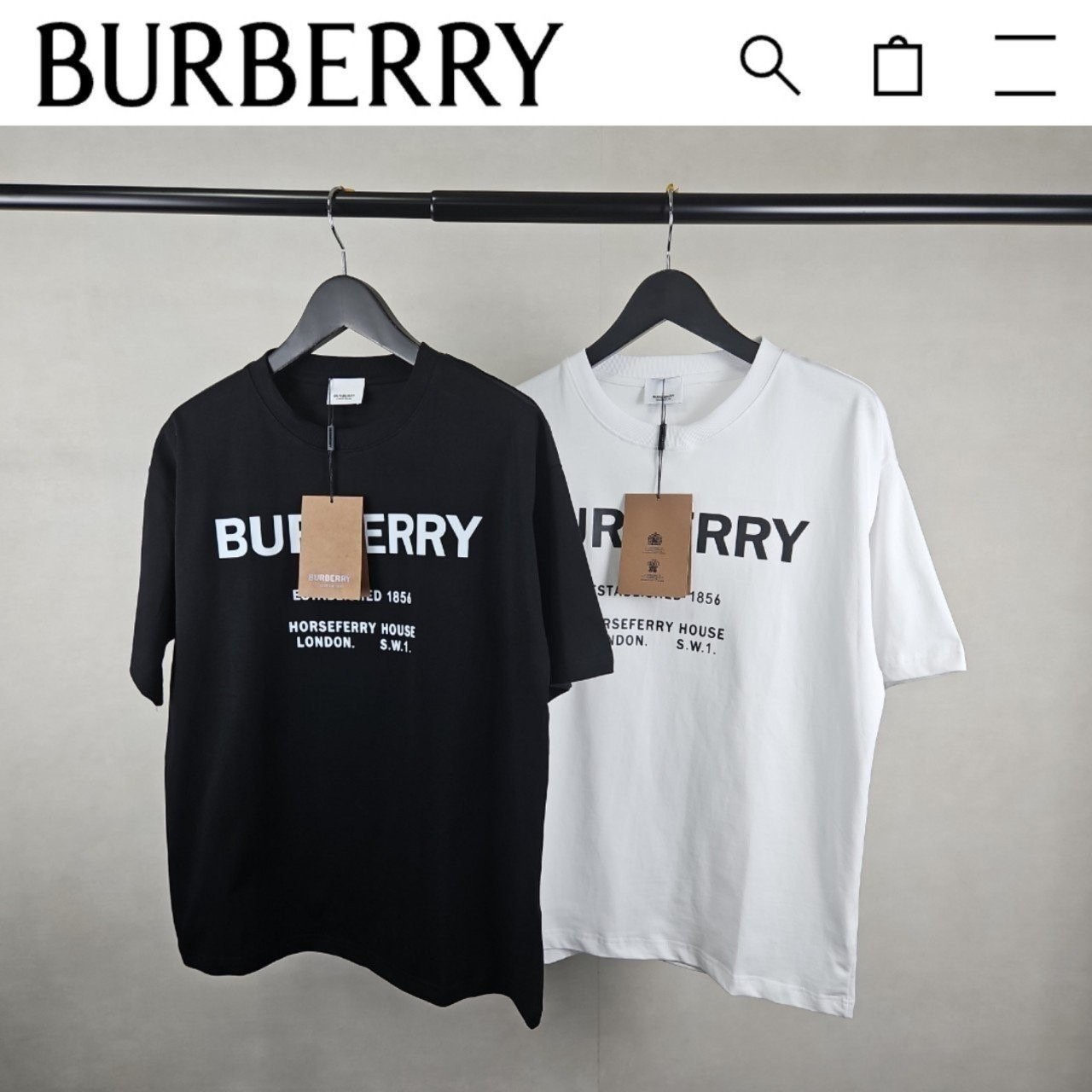 BBR 1856로고 라운드 반팔 티셔츠