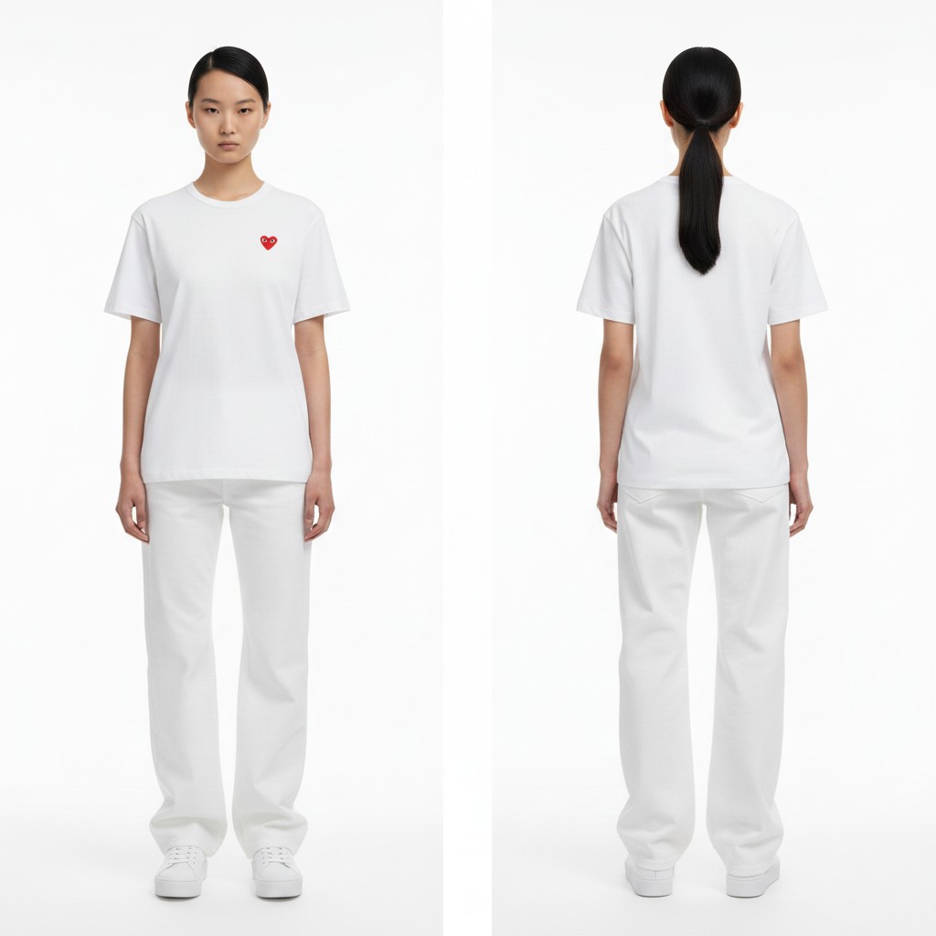 Comme des Garçons 와펜 패치 반팔