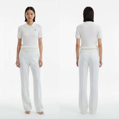 POLO 잔케이블 반팔 니트