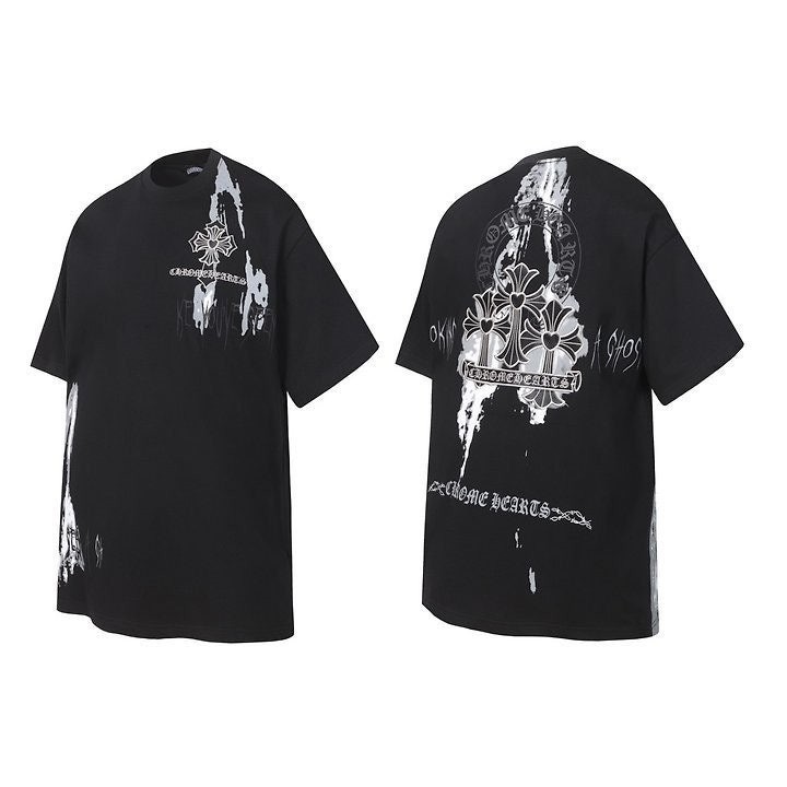 💕 크* 트리플 자수 티셔츠