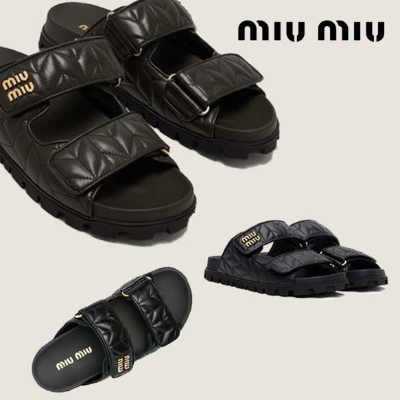 #미우미우 [ miu ] 수입 나파 가죽 샌들 -블랙- 입고💢 #신발 #샌들