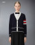🍀 [THOM BROWNE] 톰브라운 밀라노 클래식 4바 브이넥 여성 가디건 🍀