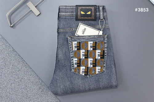 🍀 [FENDI] 팬디 FF 멀티로고 백 포켓 워싱 데님 팬츠 🍀