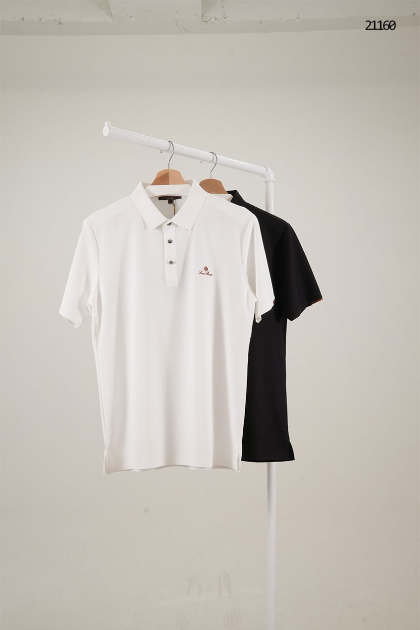🔆 [LORO PIANA] 로로피아나 실리콘 패치 썸머 쿨링 카라 반팔 티셔츠 🔆