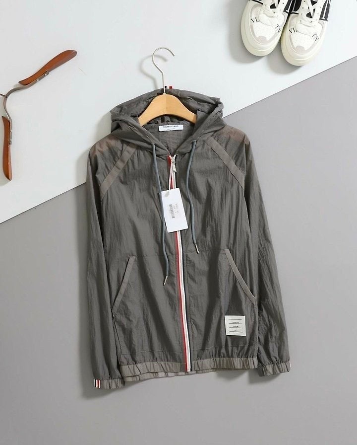 *빅사이즈 추가* 백 사선 홀겹 바람막이 TM-4095