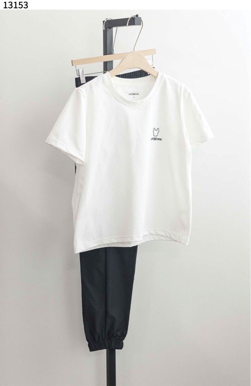 💕 라** 워크 베이직 반팔 티셔츠 조거팬츠 셋