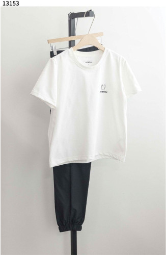 💕 라** 워크 베이직 반팔 티셔츠 조거팬츠 셋