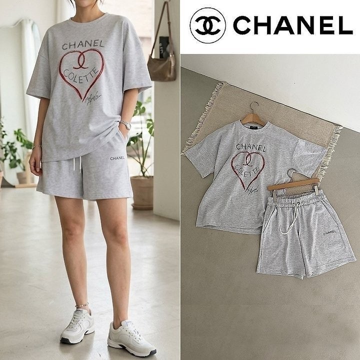 💕 샤* 하트 로고 오버핏 하프 셋업 ☆여성용☆