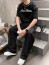 💕 루* 스터치 라인 레터링 자수 티셔츠