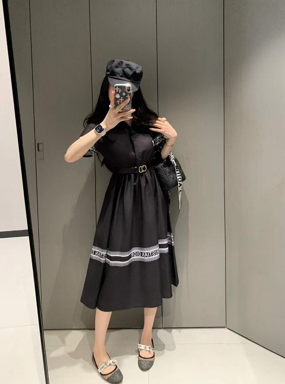 💕 디* 플레어 미디 셔츠 드레스