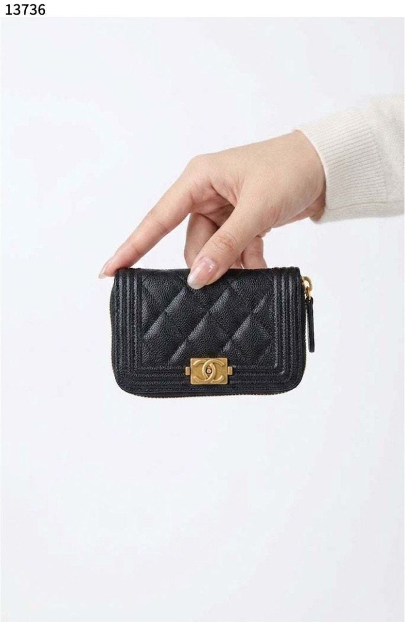 💕 샤* 보이 캐비어 지퍼 카드지갑