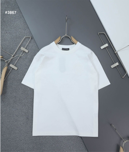 🍀 [Chrome Hearts] 크롬하츠 말발굽 십자가 자수로고 라운드 반팔 티셔츠 🍀