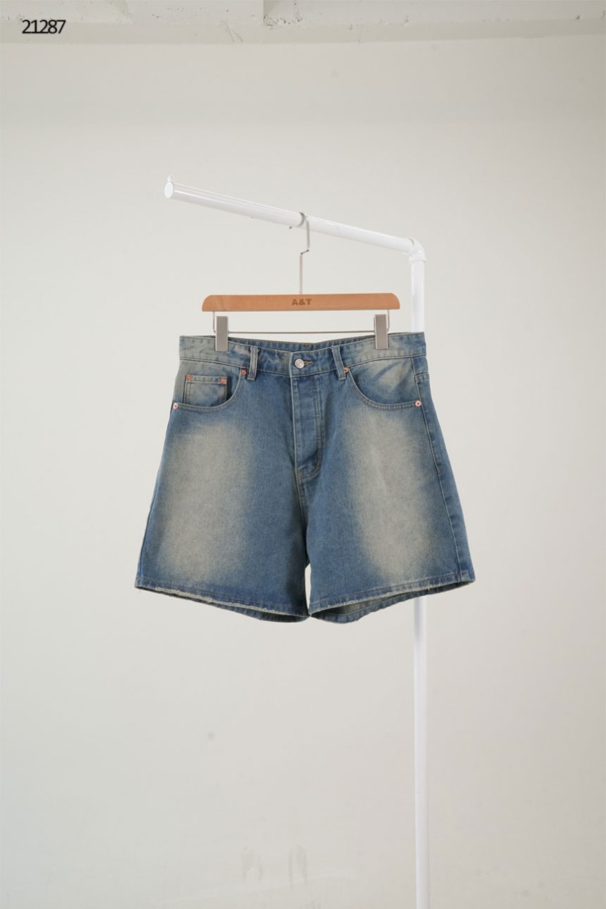 🔆 [Maison Margiela] 메종마르지엘라 시그니처 넘버링 레더 패치 데일리 데님 숏 팬츠 🔆